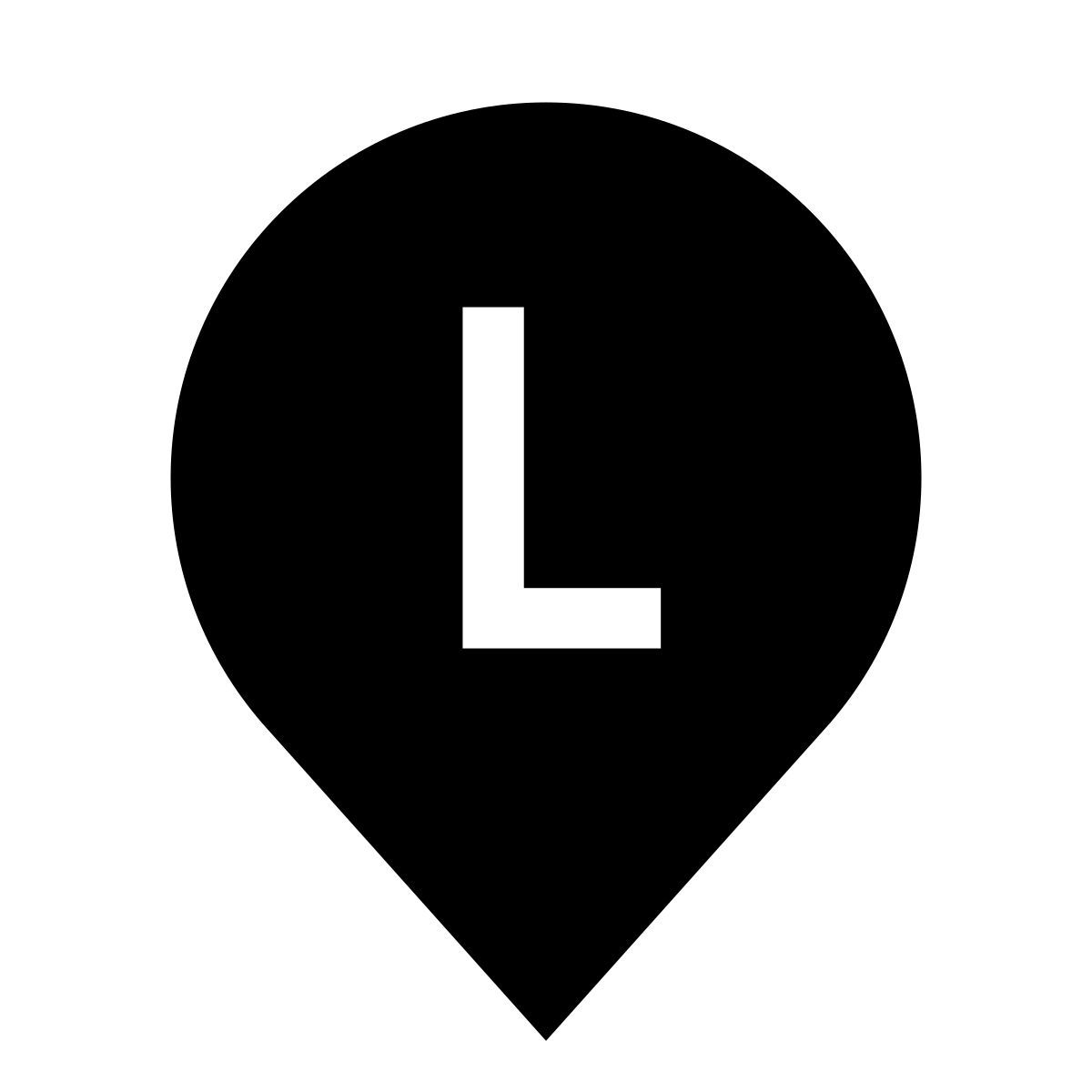 glyph neue style marker l icon