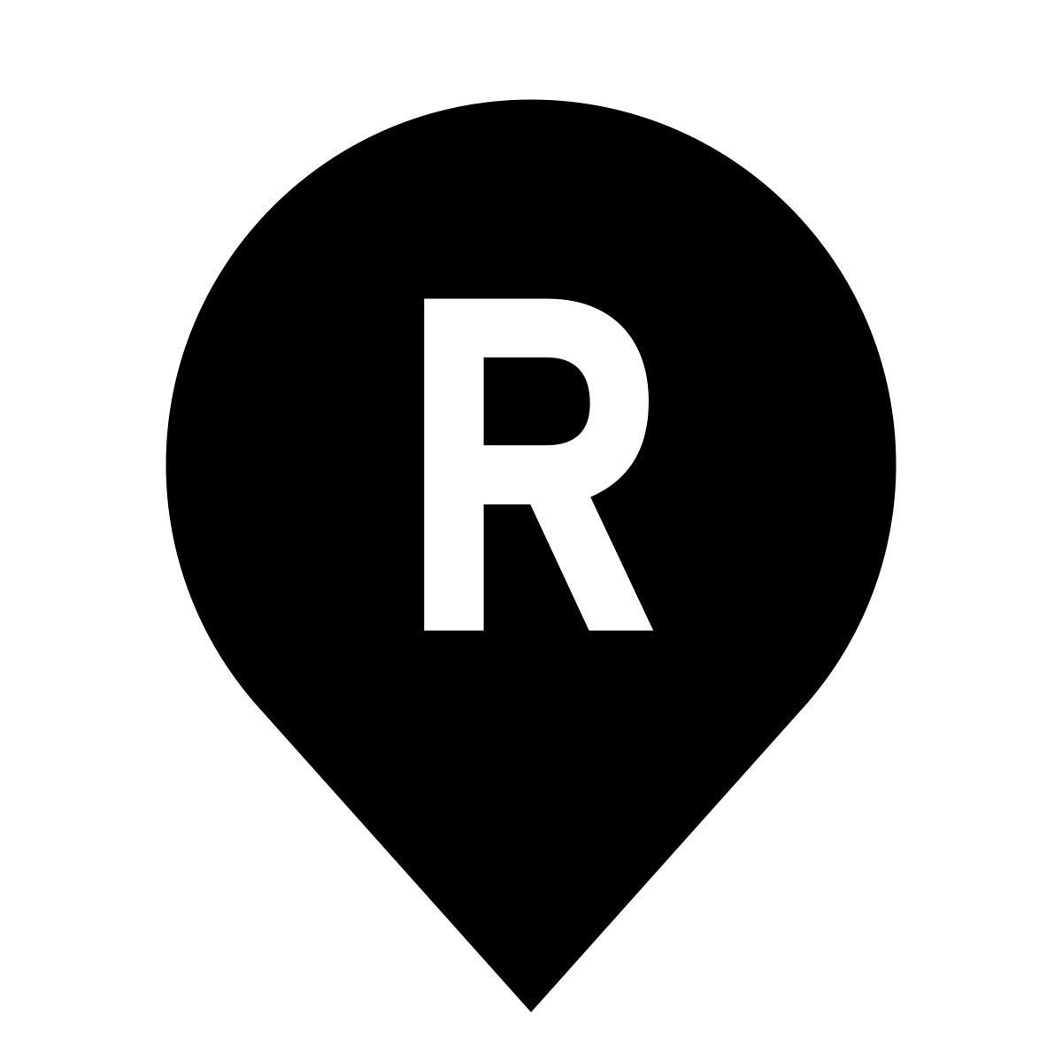glyph neue style marker r icon