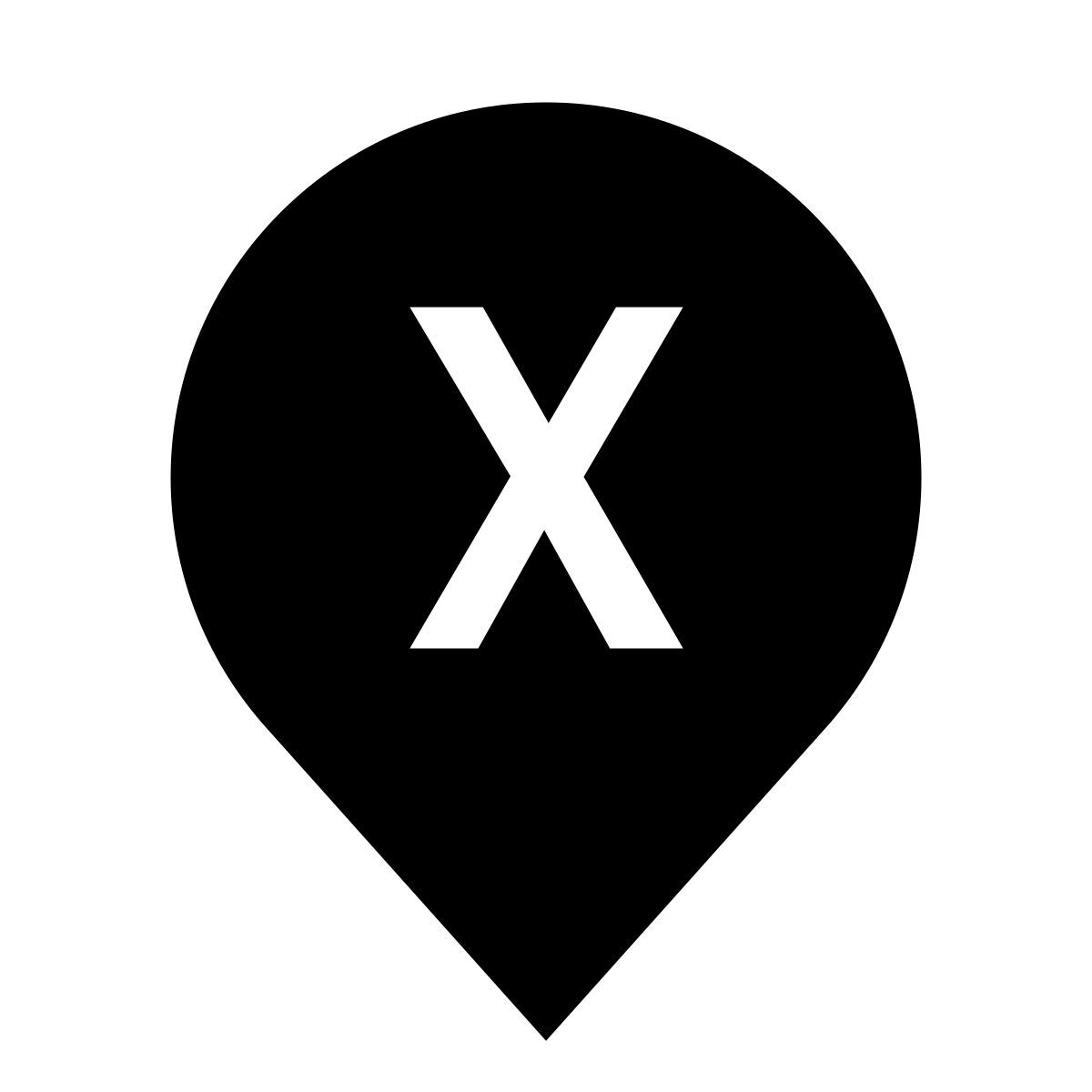 glyph neue style маркер x icon