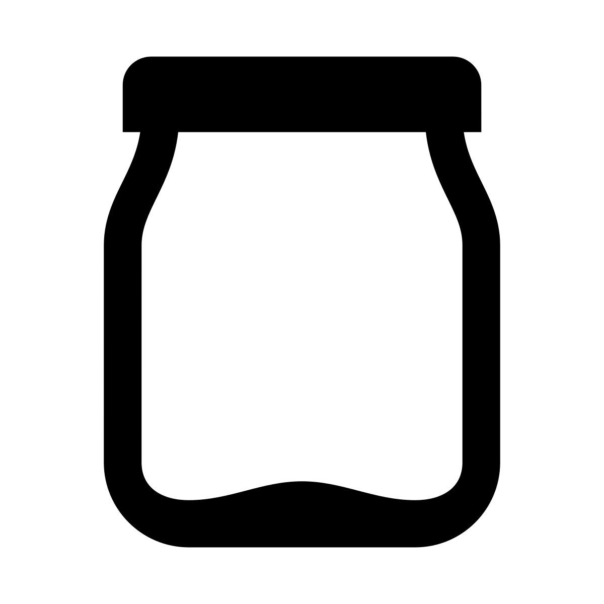 glyph neue style einmachglas icon