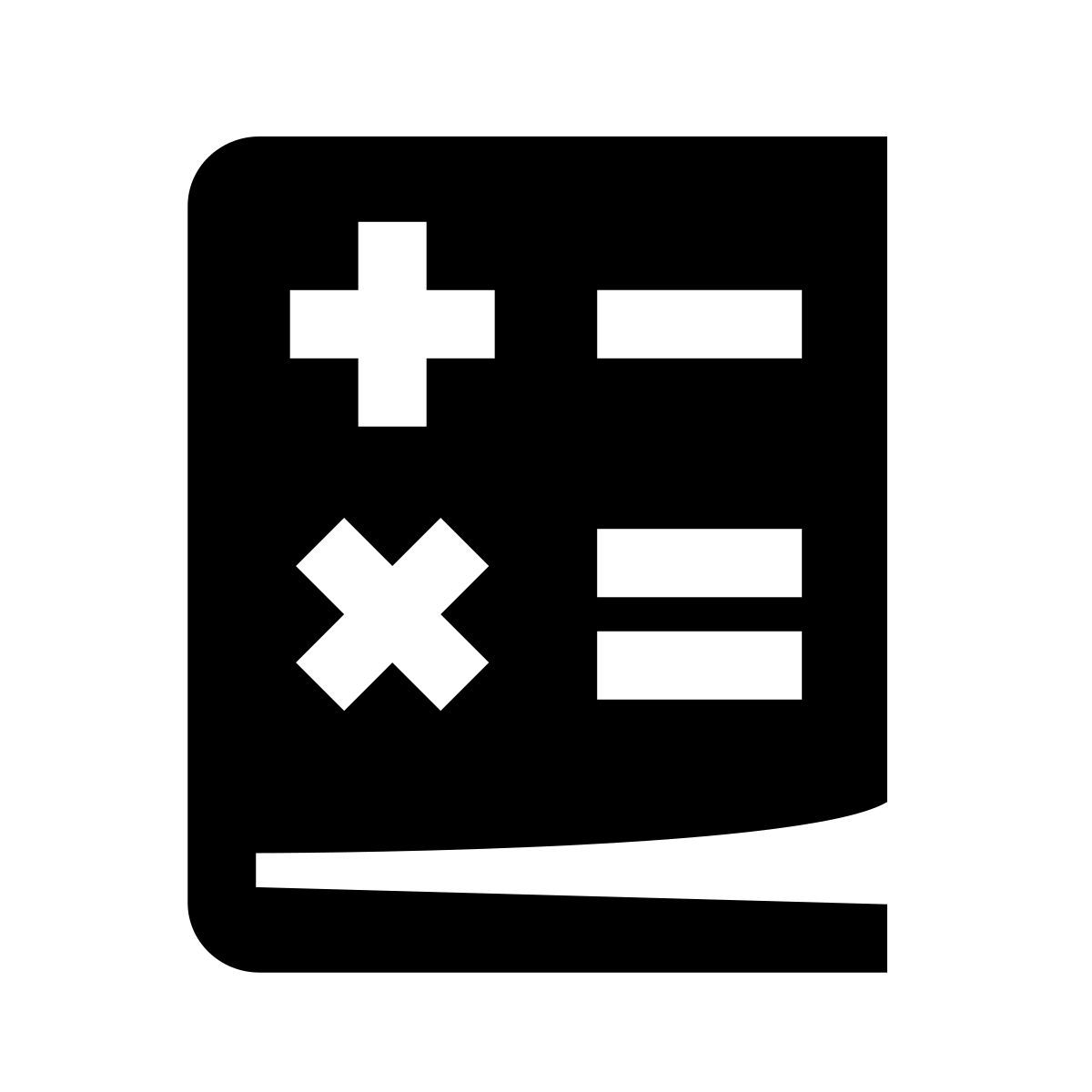 glyph neue style math book icon