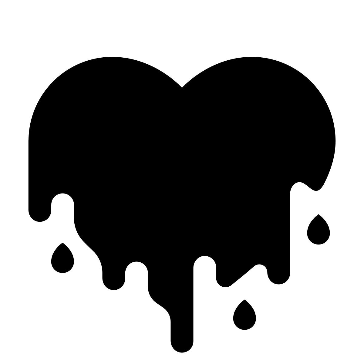 glyph neue style cuore di fusione icon