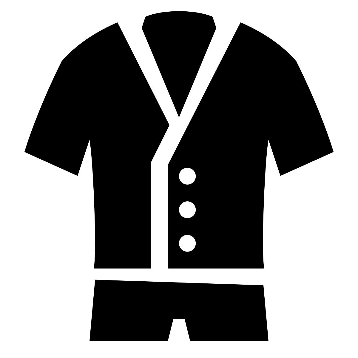 glyph neue style men's pajama icon