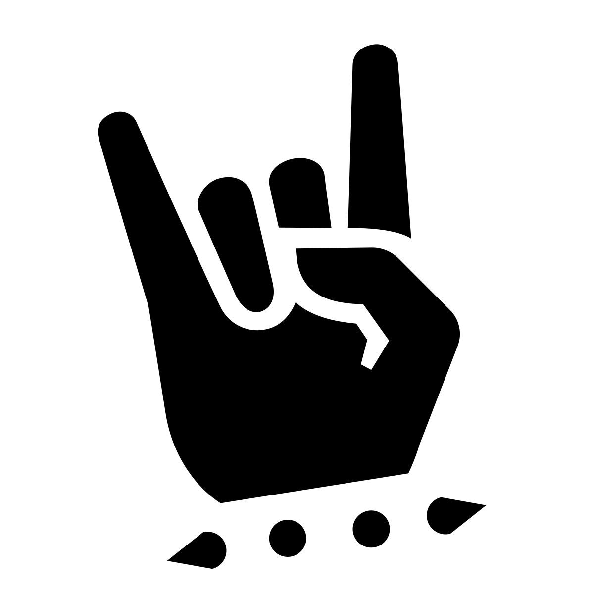 glyph neue style música metal icon