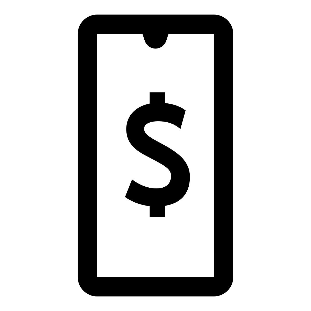 glyph neue style mobile payment icon