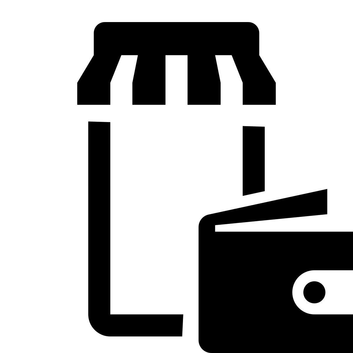 glyph neue style mobile shop brieftasche icon