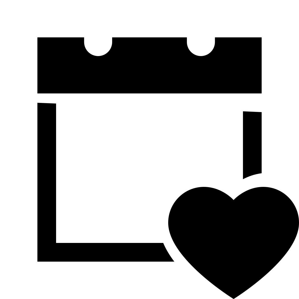 glyph neue style month in love icon