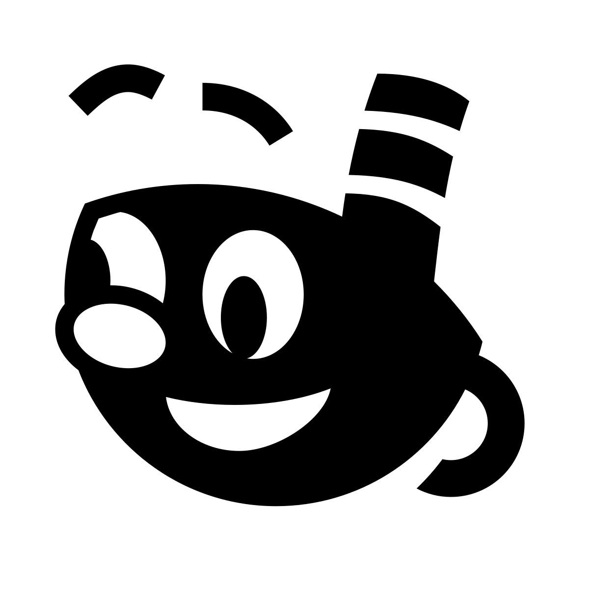 glyph neue style mugman icon