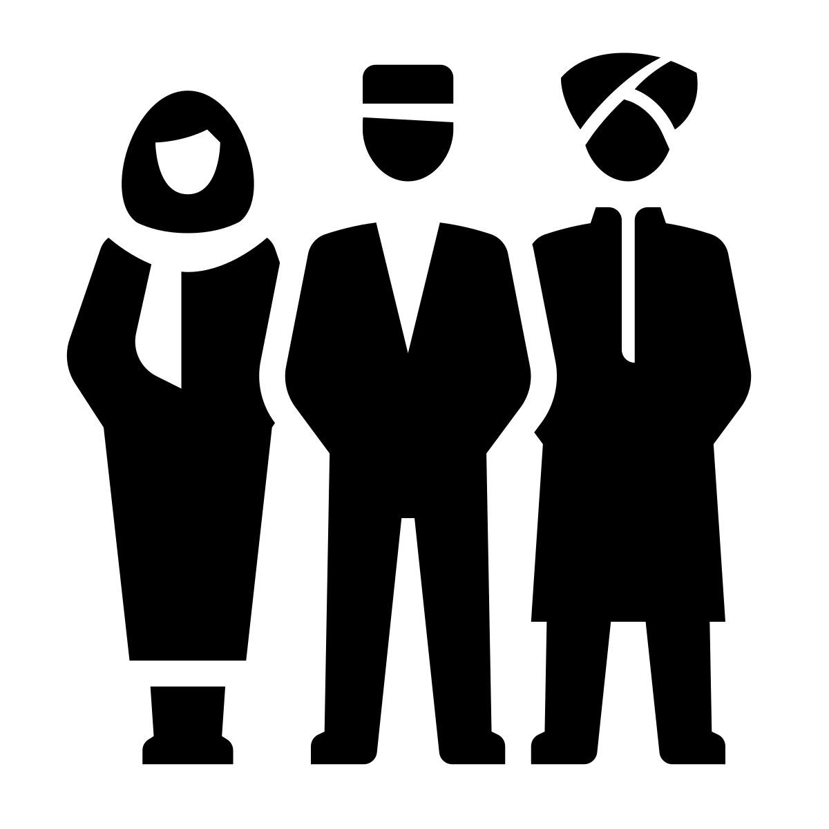 glyph neue style multicultural people icon