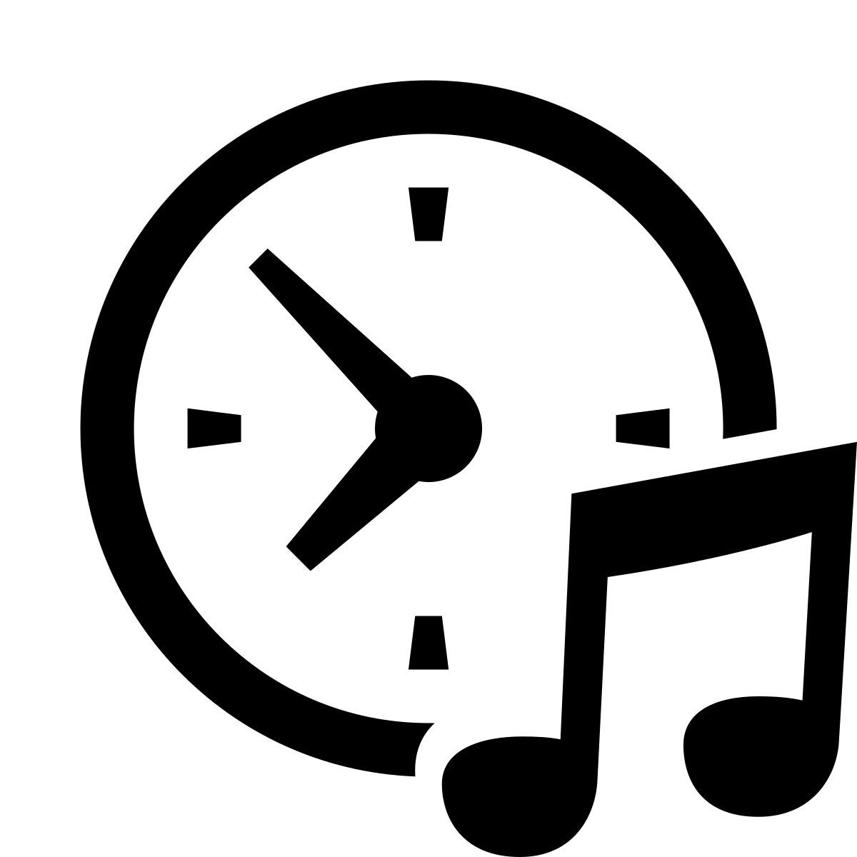 glyph neue style music time icon