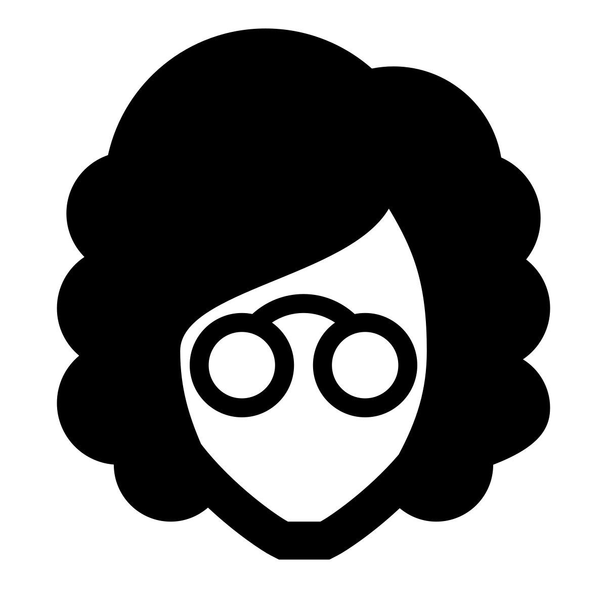 glyph neue style pelo nerd icon