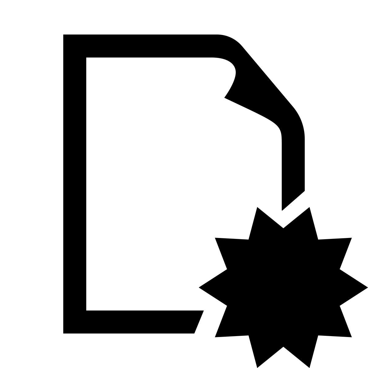 glyph neue style new file icon