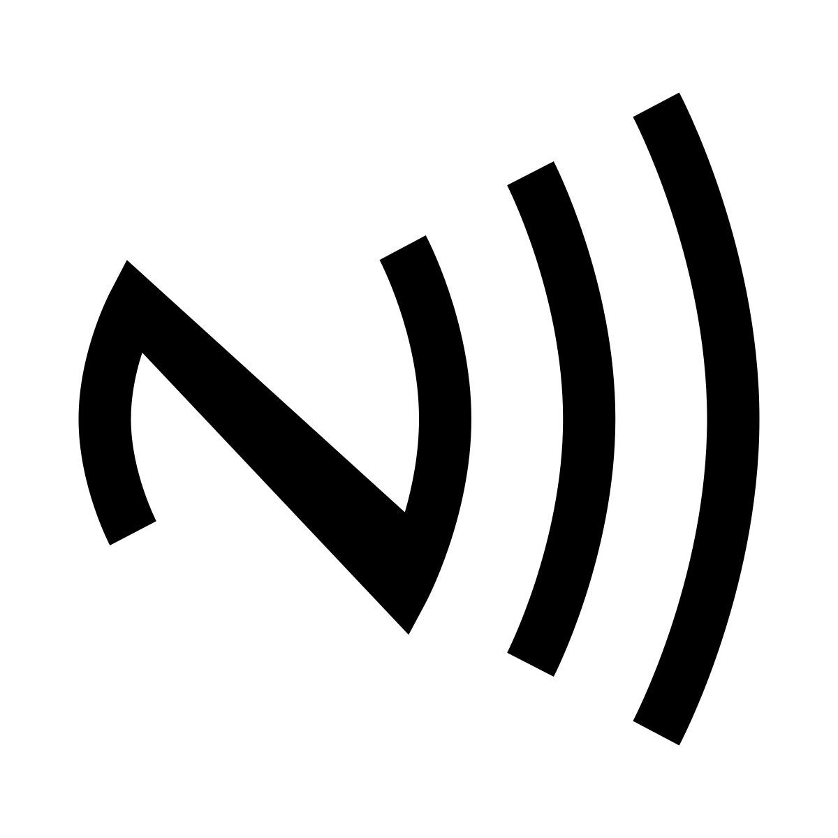 glyph neue style nfc zeichen icon