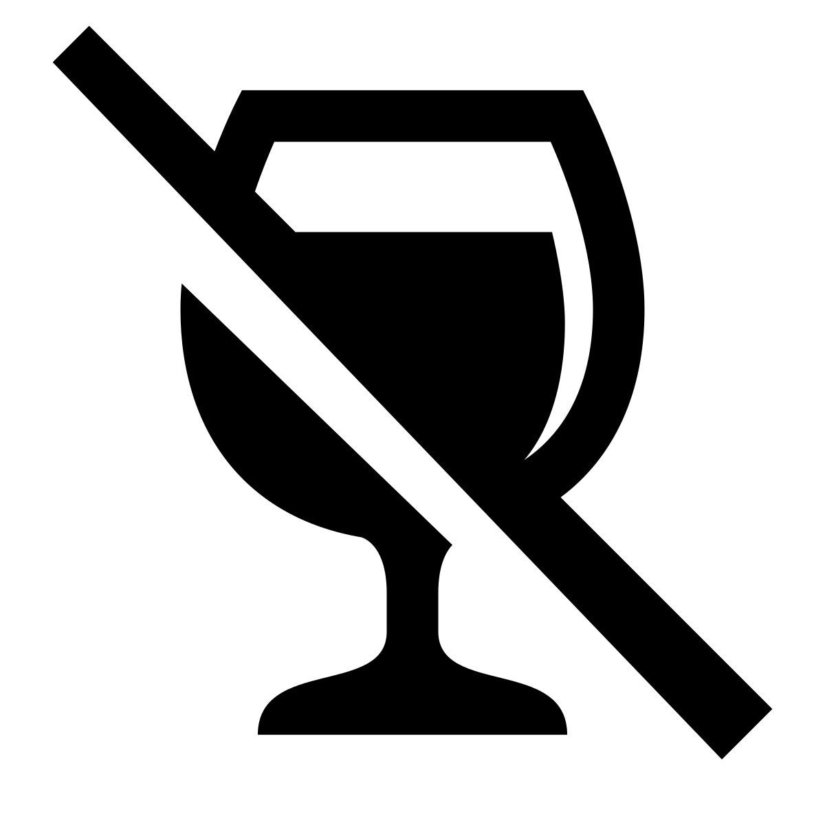 glyph neue style sem álcool icon