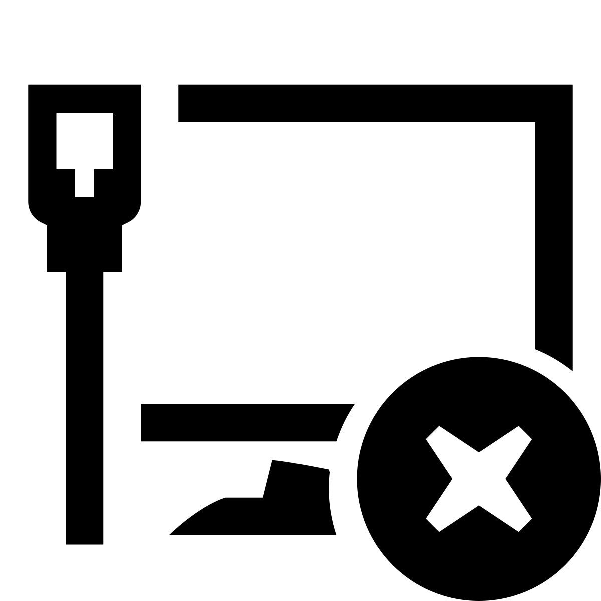 glyph neue style kein netzwerk icon