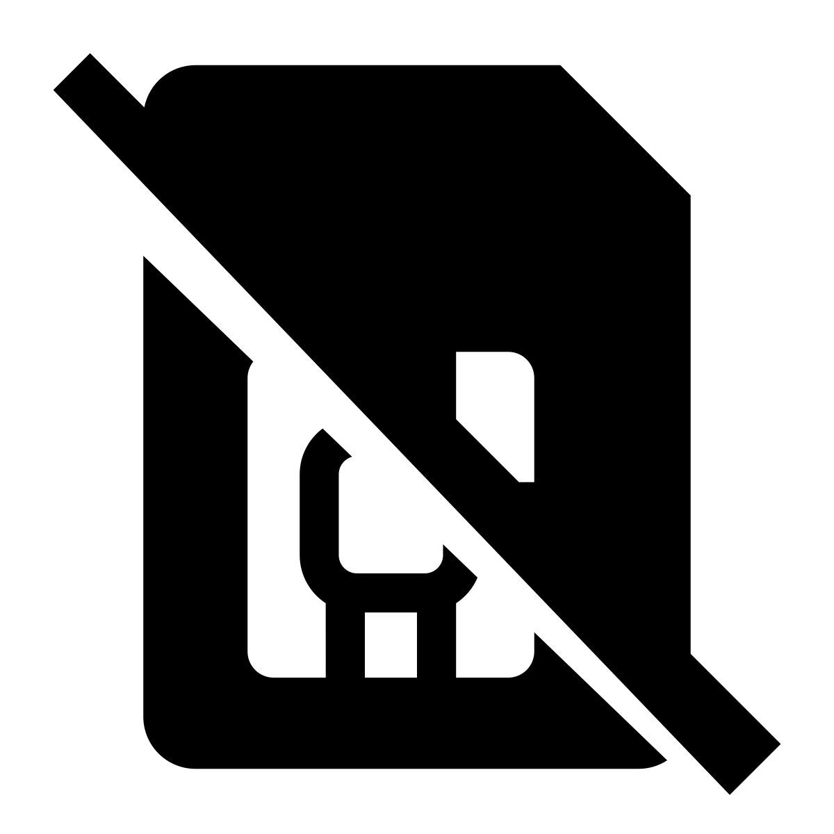 glyph neue style nenhum cartão sim icon