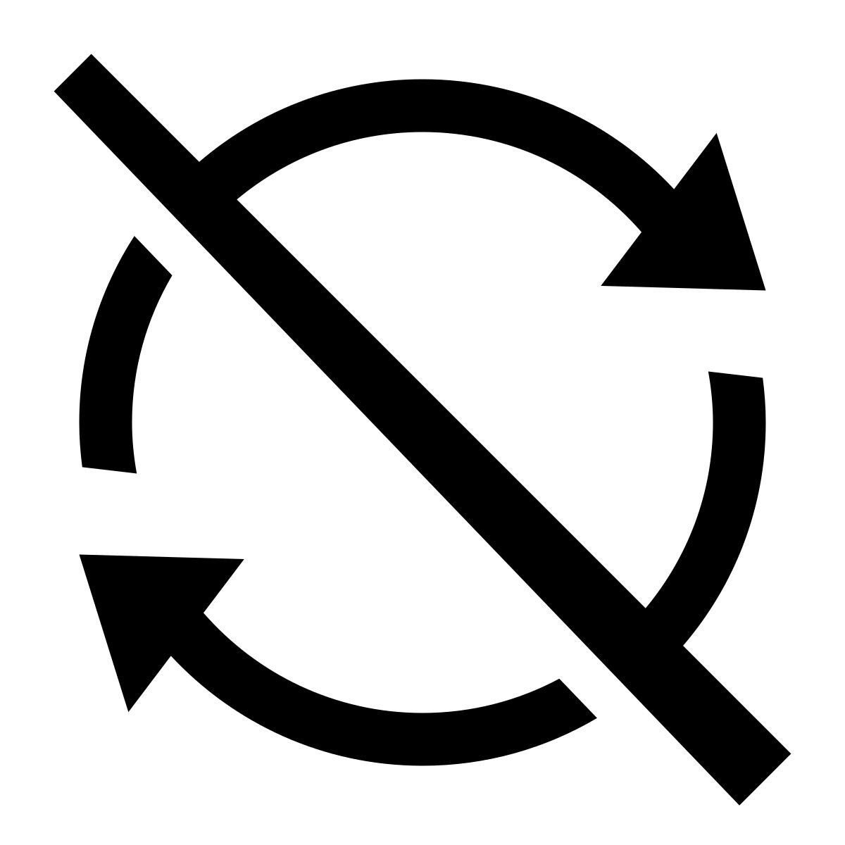 glyph neue style sin sincronización icon