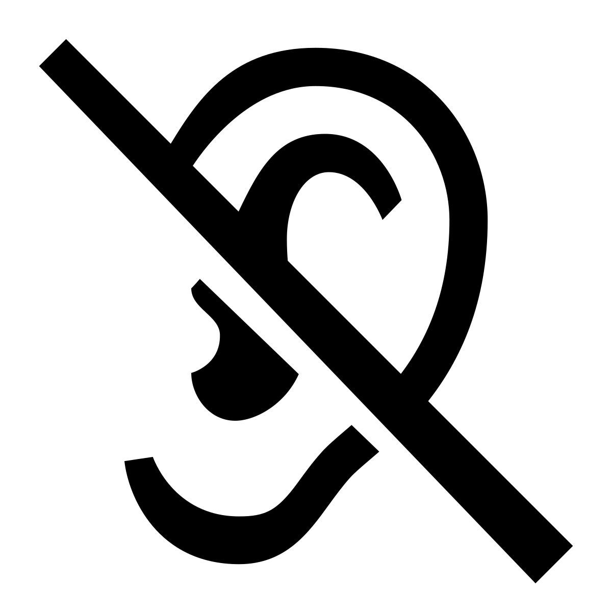 glyph neue style 청각 없음 icon