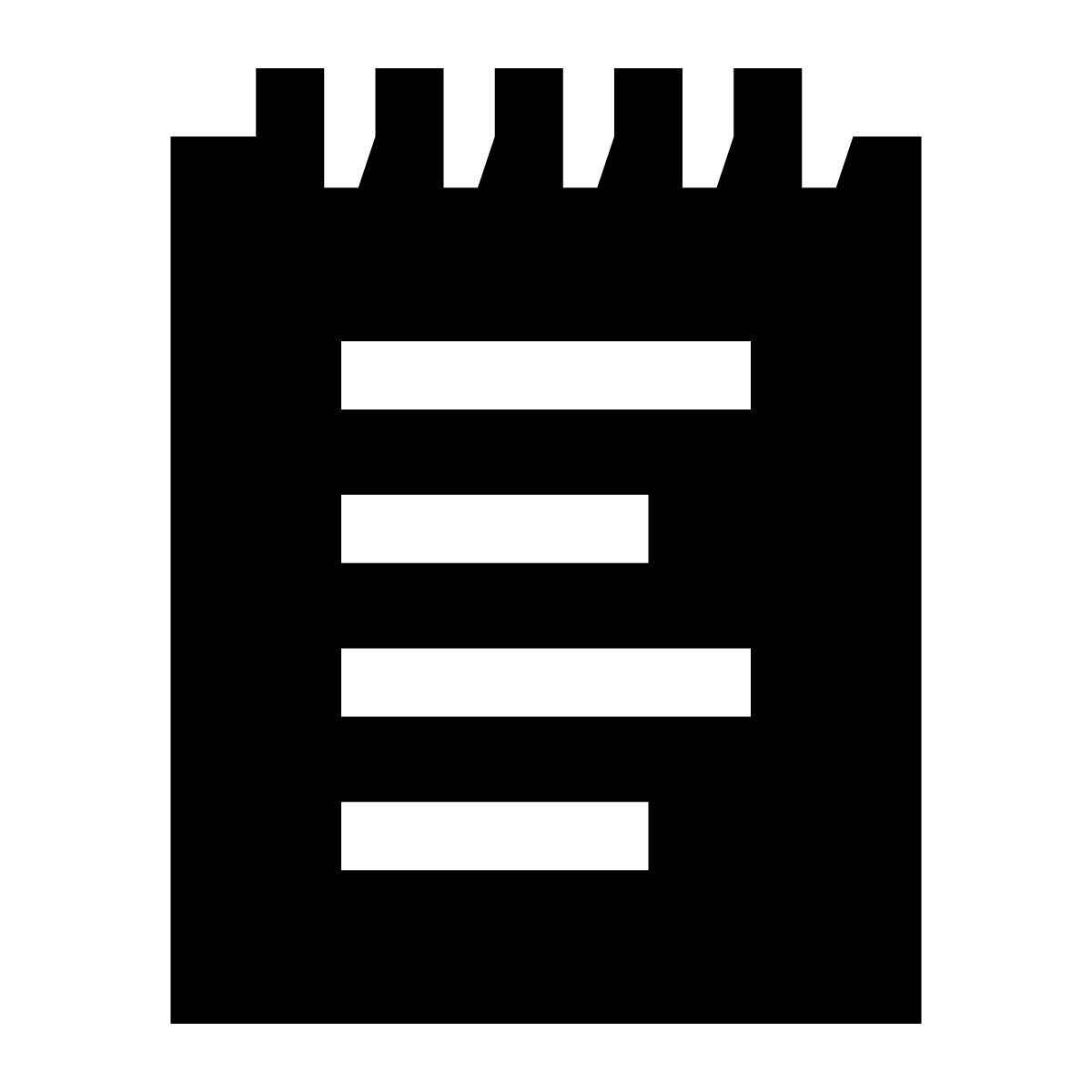 glyph neue style notepad icon