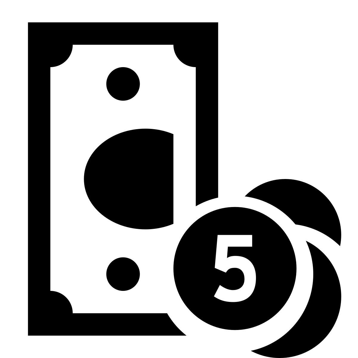 glyph neue style notes and coins icon