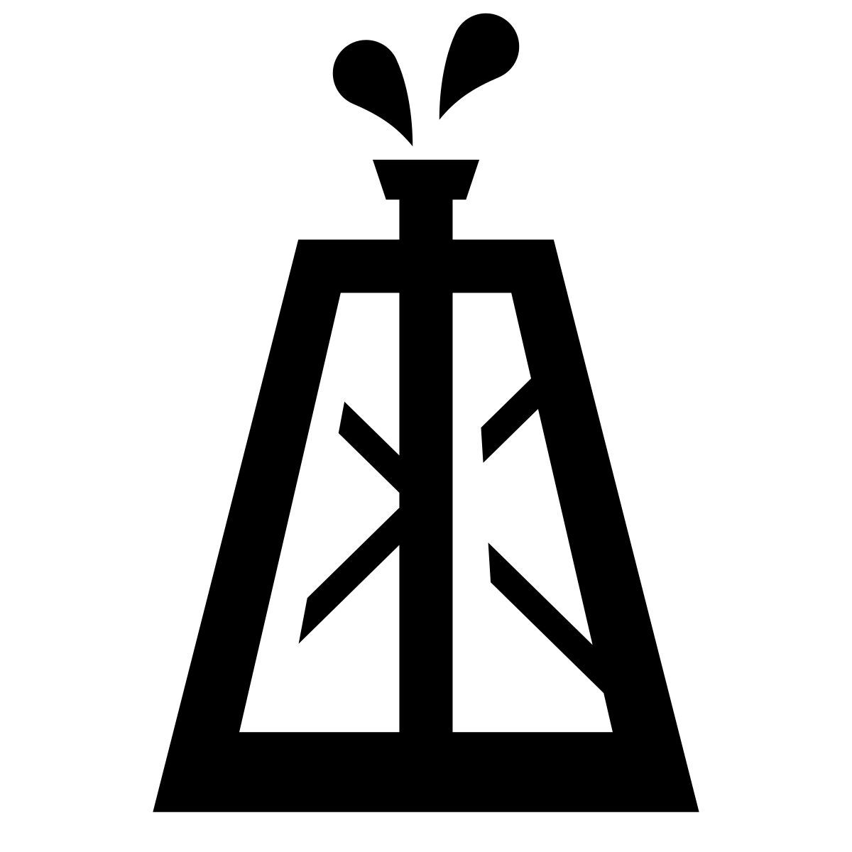 glyph neue style oil rig icon