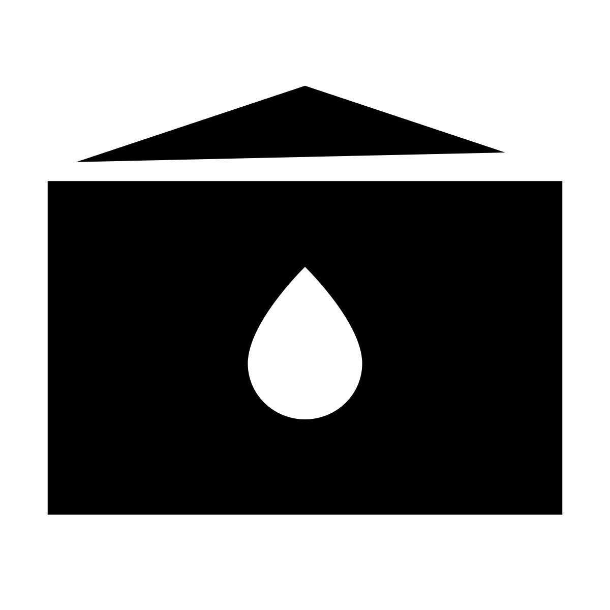 glyph neue style oil storage tank icon
