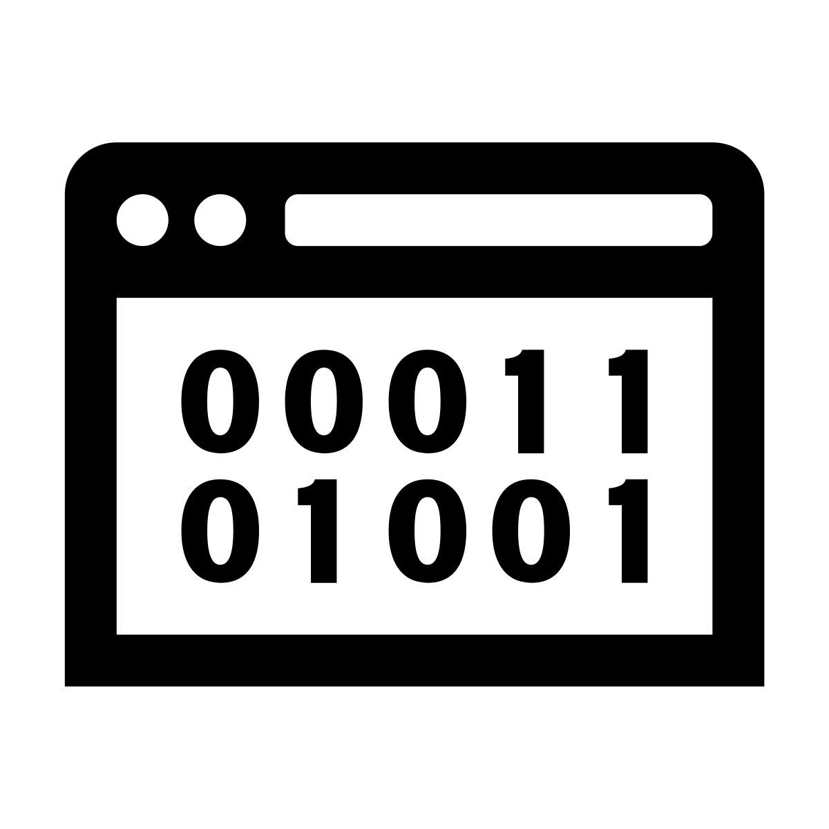glyph neue style online binary code icon
