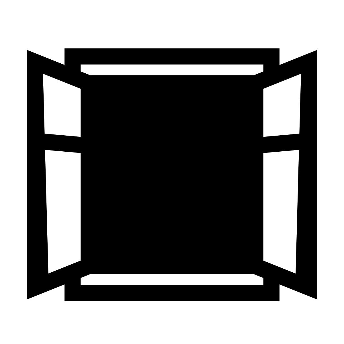 glyph neue style open window icon