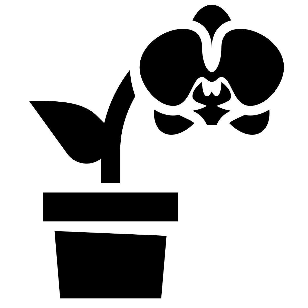 glyph neue style flower stem icon