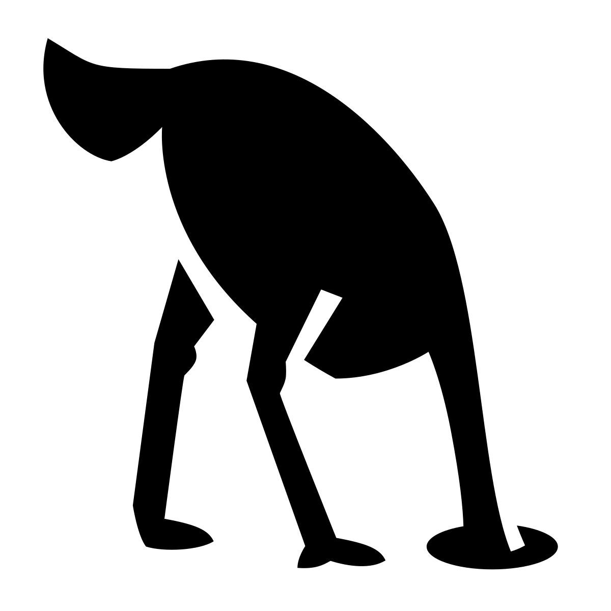 glyph neue style strauß kopf im sand icon