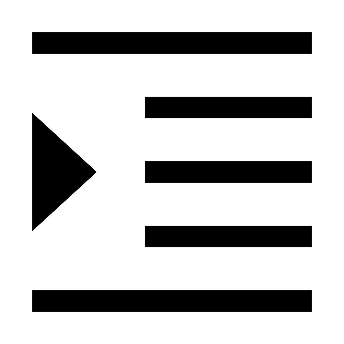 glyph neue style ausrücken icon