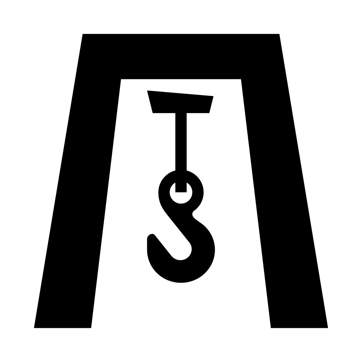 glyph neue style overhead crane icon