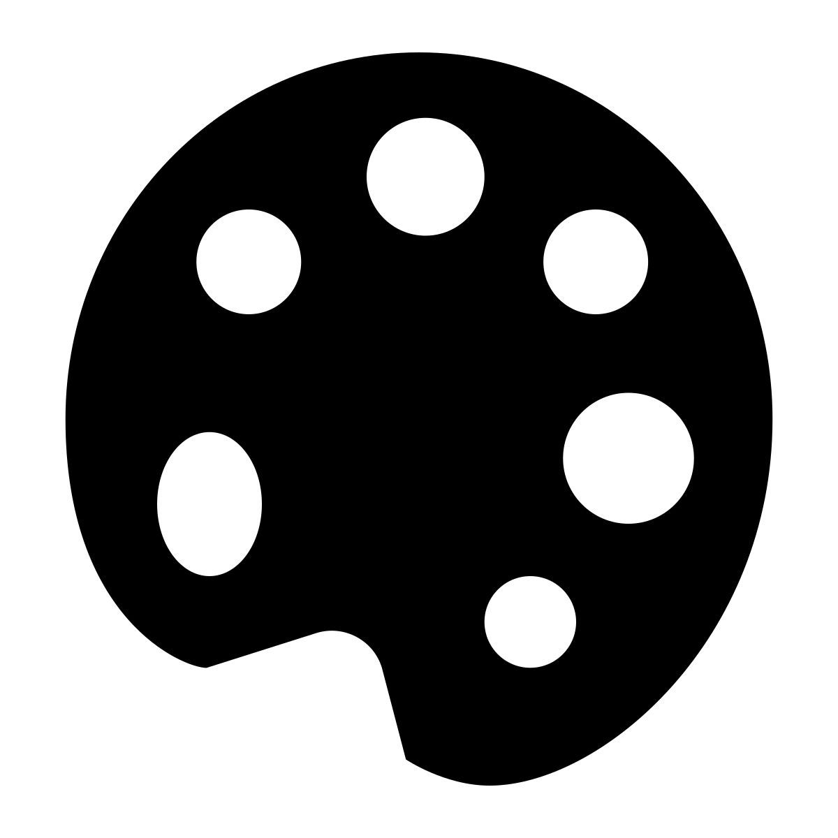 glyph neue style paint palette icon