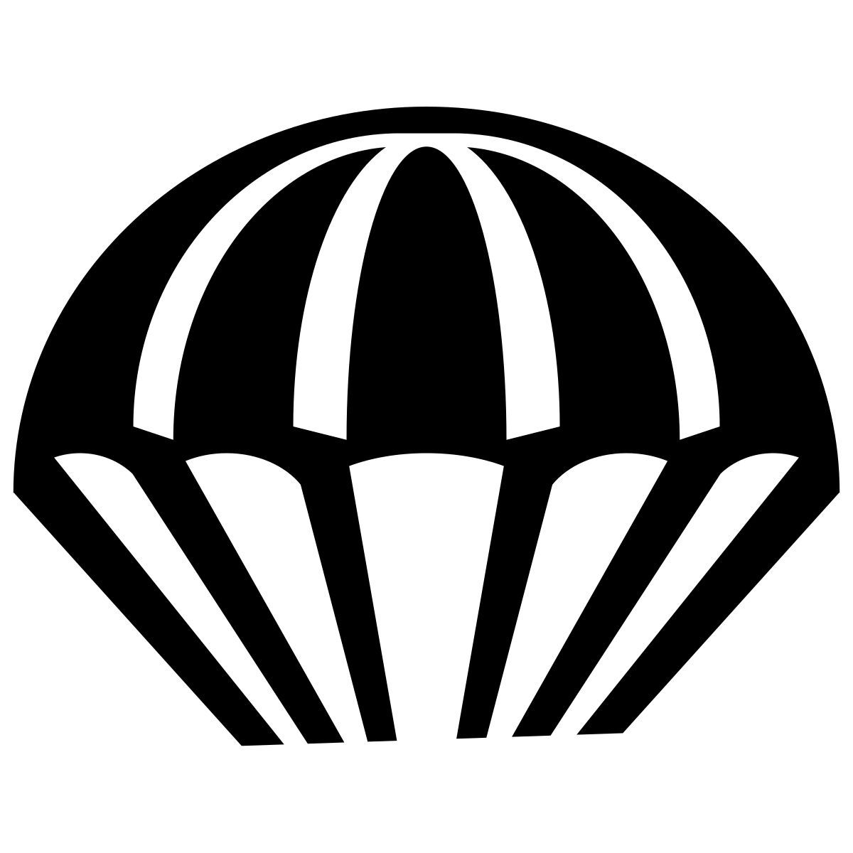 glyph neue style parachute icon