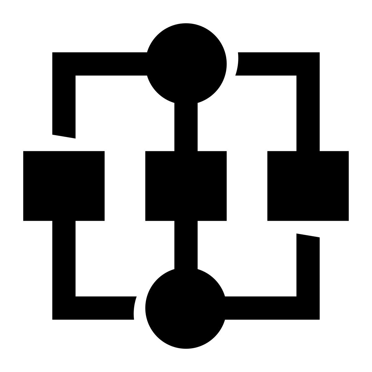 glyph neue style flujo de trabajo paralelo icon