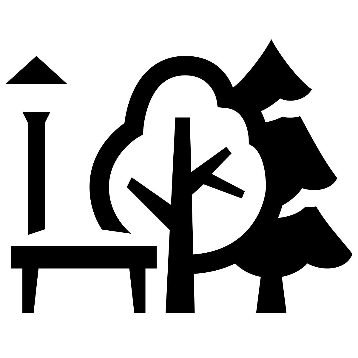 glyph neue style 有路灯的公园 icon