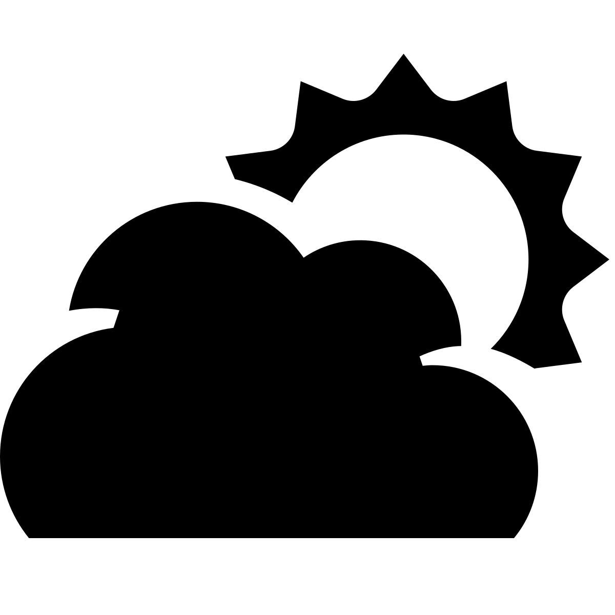 glyph neue style día parcialmente nublado icon