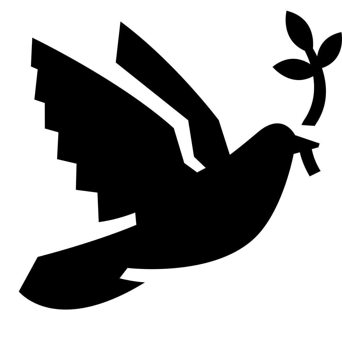 glyph neue style friedenstaube icon