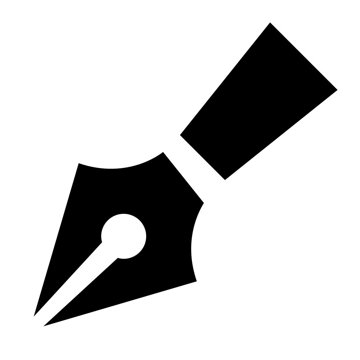 glyph neue style pen icon