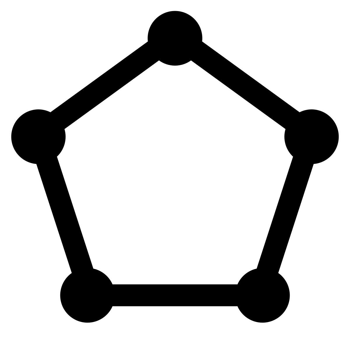 glyph neue style pentágono icon
