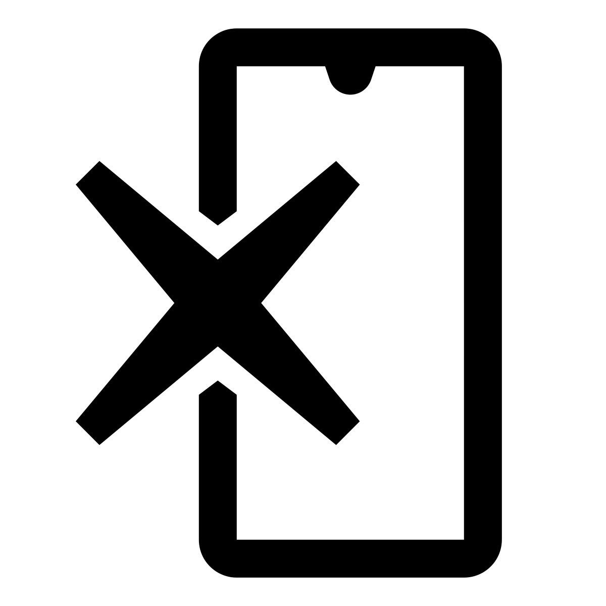 glyph neue style apagar associação de telefone icon