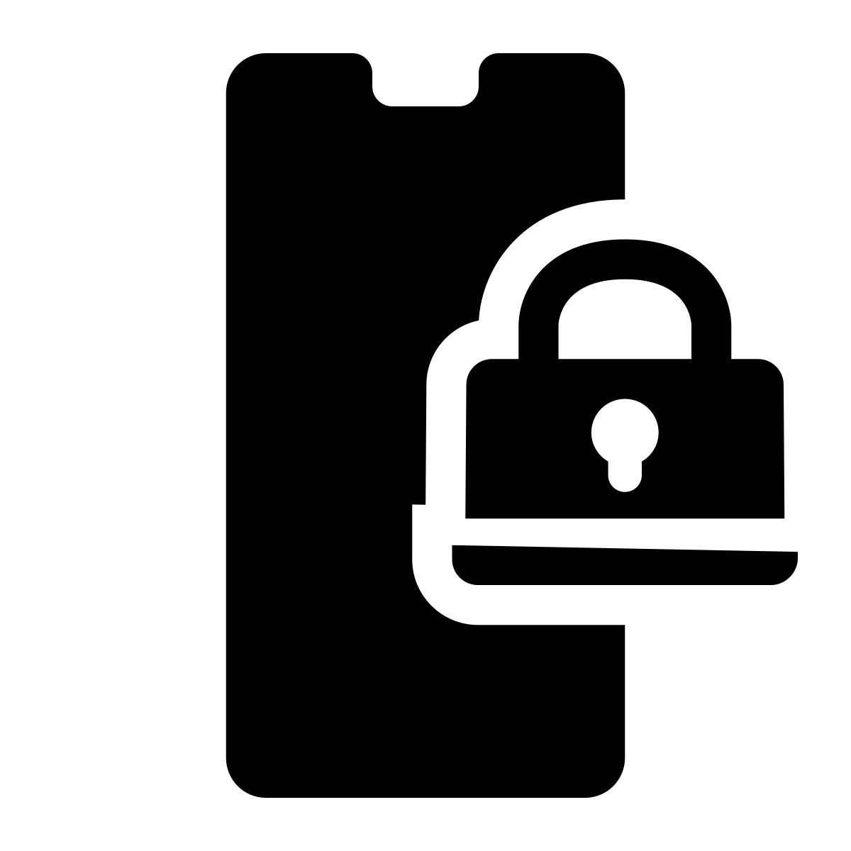 glyph neue style phonelink lock icon