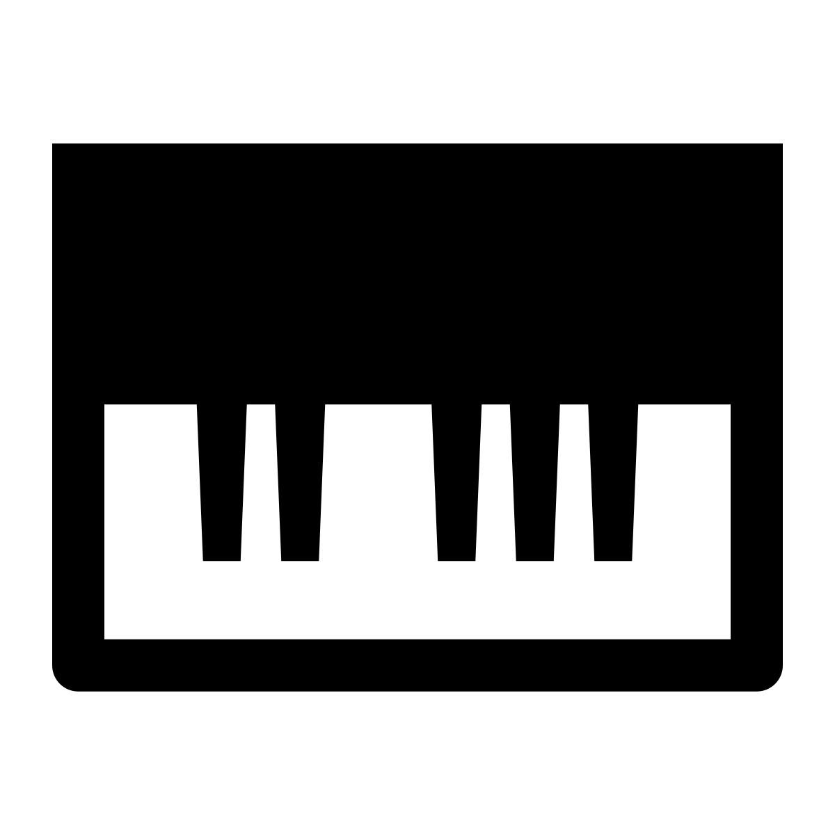 glyph neue style piano icon