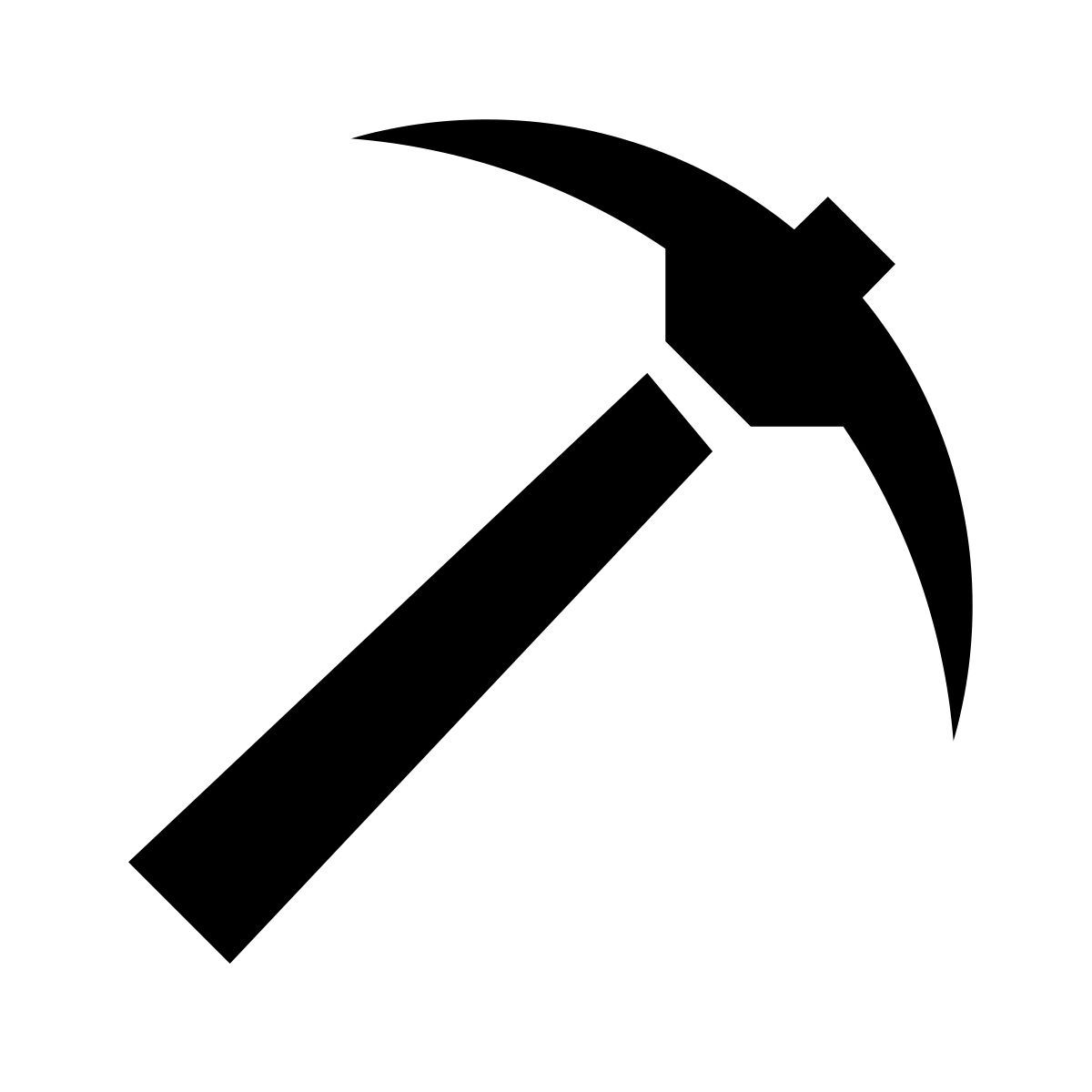 glyph neue style spitzhacke icon
