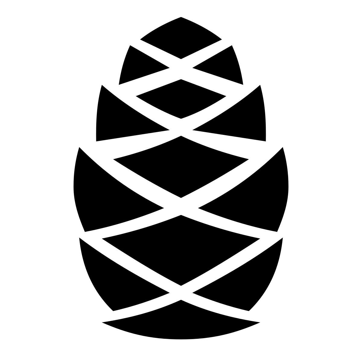 glyph neue style tannenzapfen icon