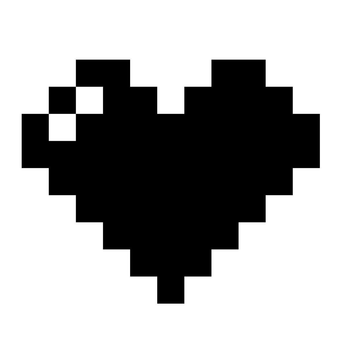glyph neue style corazón del pixel icon