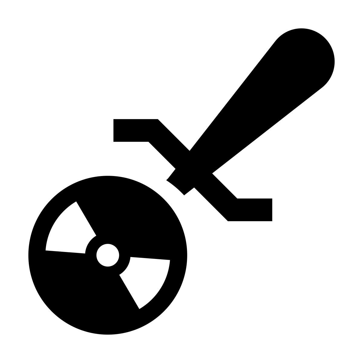 glyph neue style cortador de pizza icon