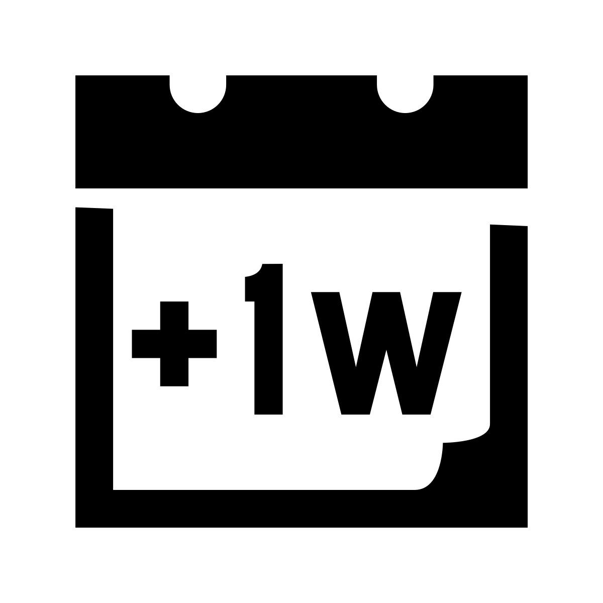 glyph neue style plus 1 week icon