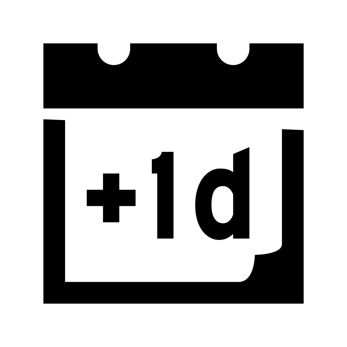 glyph neue style plus 1 day icon