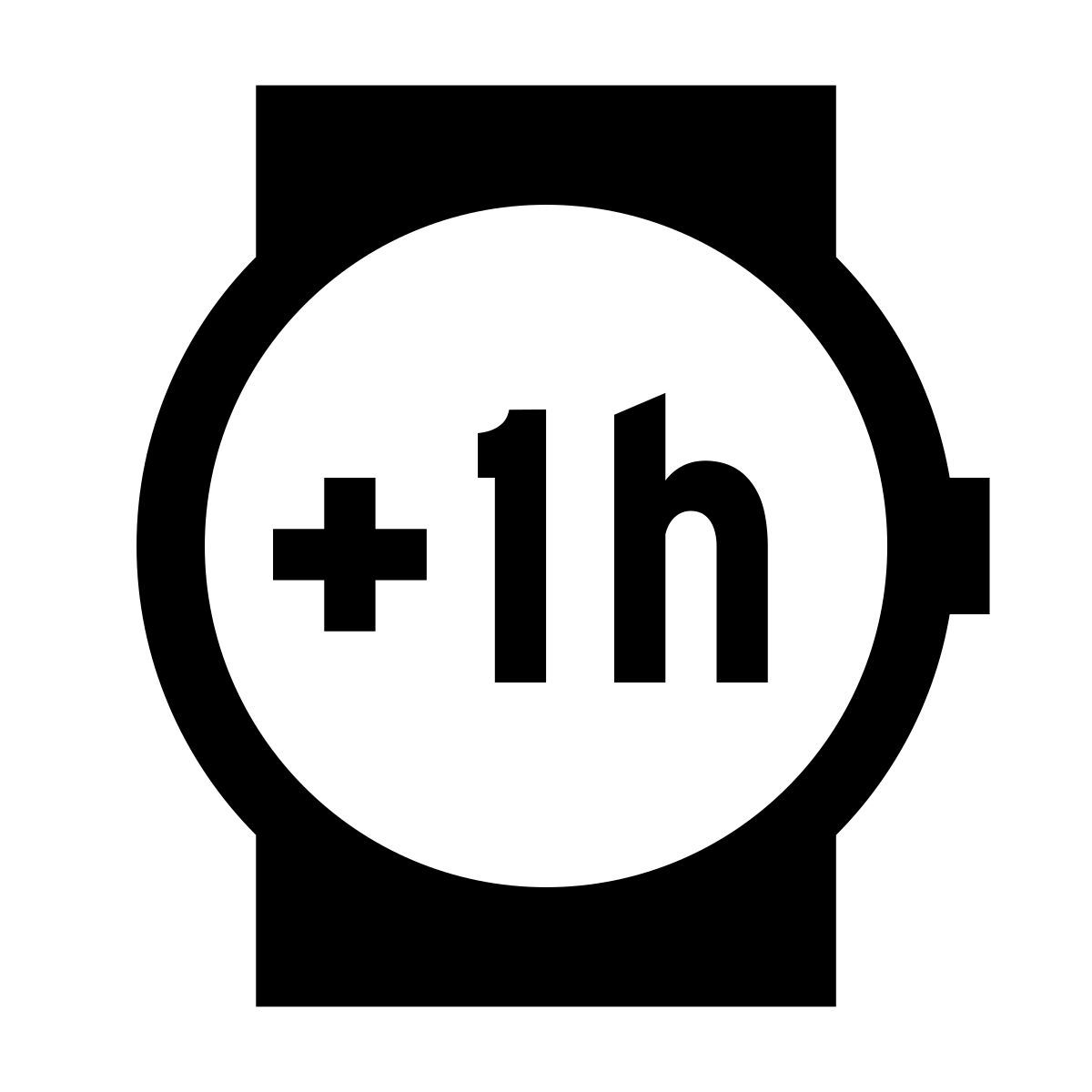 glyph neue style plus 1 hour icon